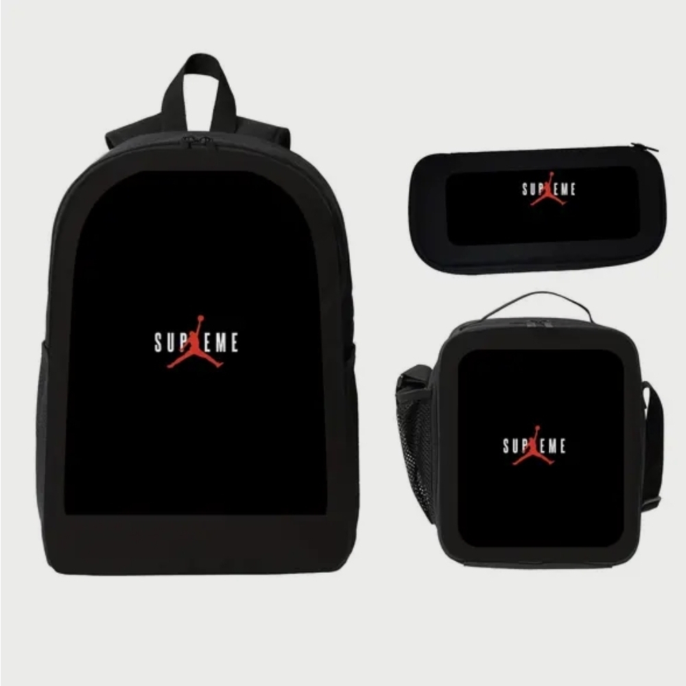 Supreme Black Backpack Trio